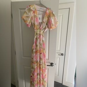 NWT All about May floral dress with cut out sides and back